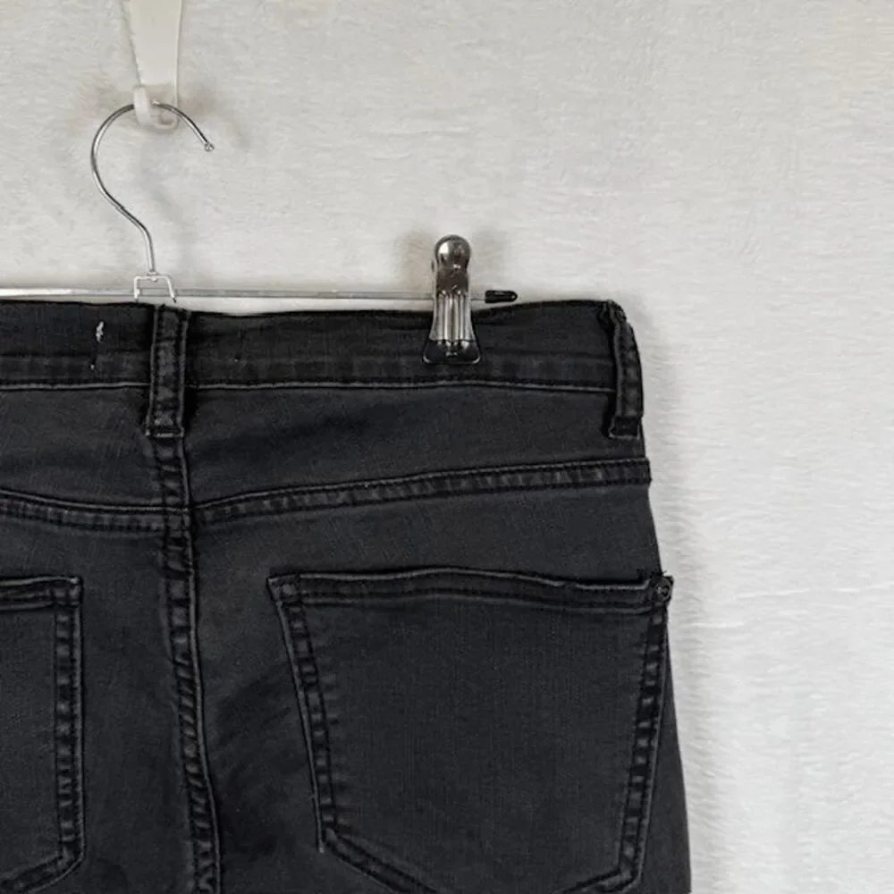 Judy Blue Lani Skinny Distressed Button Fly Jeans Stonewashed Black Size‎ 9/29